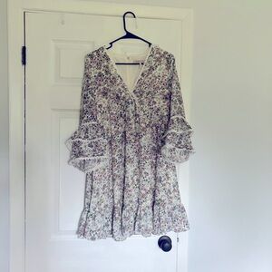BCBGeneration Floral Lace-Trim Dress 6
